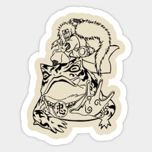 Jiraya on toad Naruto Sticker